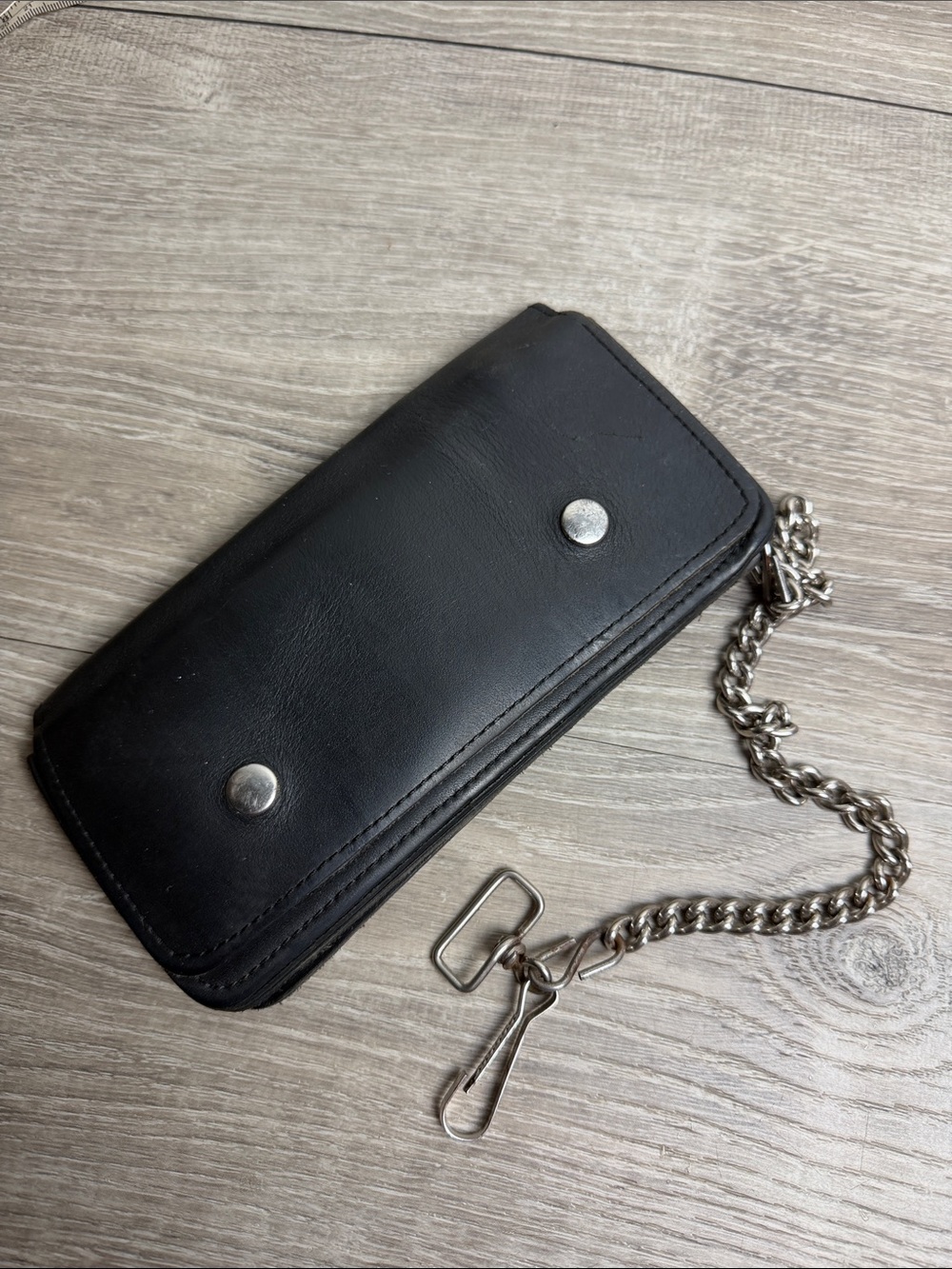 Leather Chain Biker Wallet